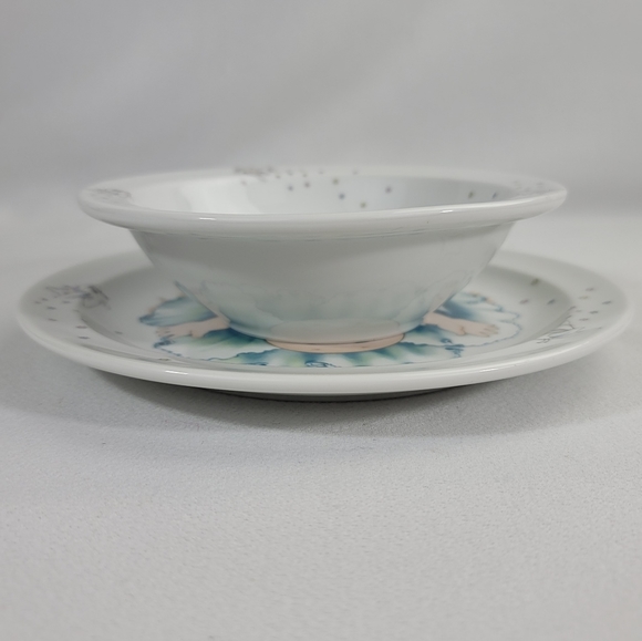 Vtg Royal Worcester Cabbage Patch Kids 3 Piece Porcelain Set - Plate Bowl Cup - Picture 14 of 16